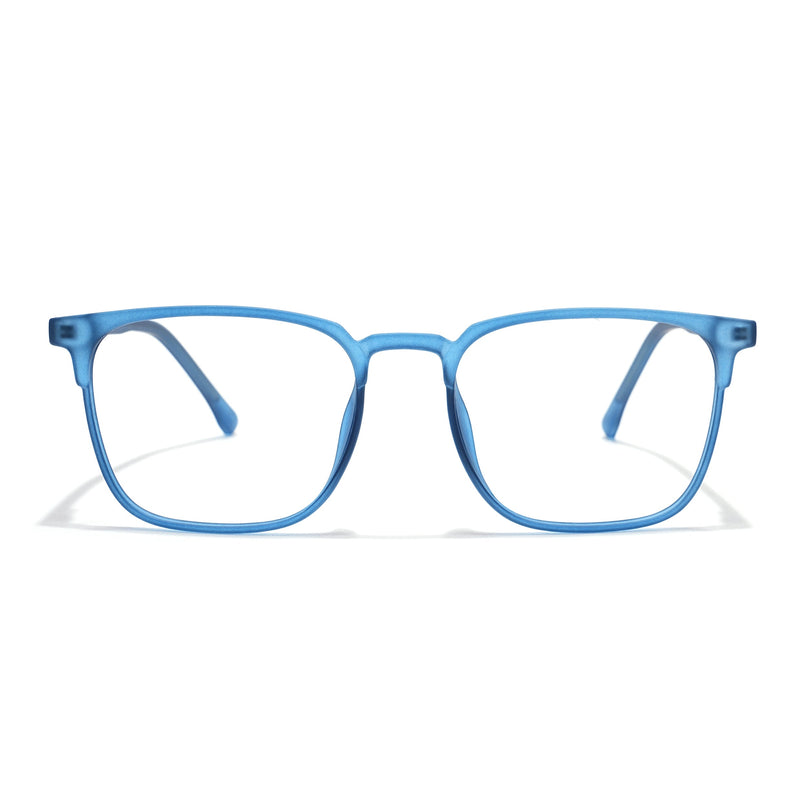 Voyage Thin Navy Blue Square Eyeglasses for Men & Women - MG6526-C7