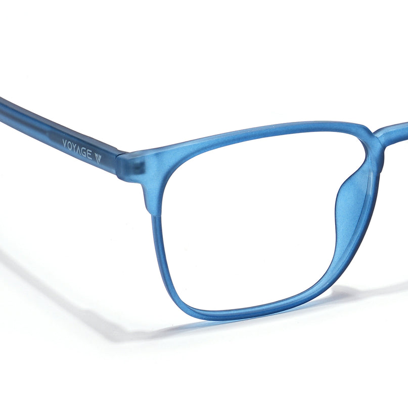 Voyage Thin Navy Blue Square Eyeglasses for Men & Women - MG6526-C7
