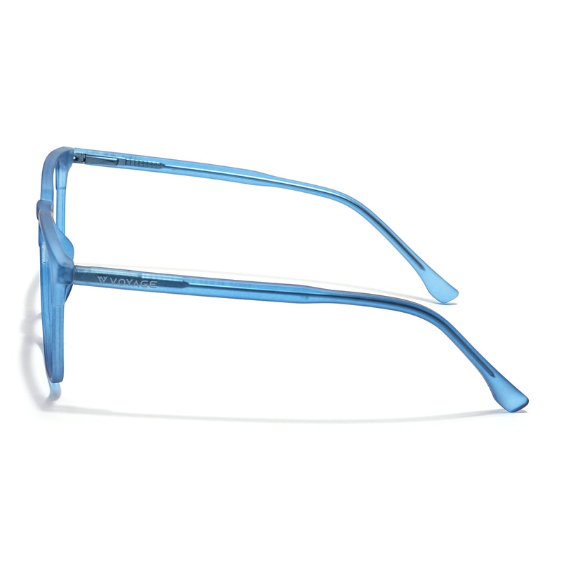 Voyage Thin Navy Blue Square Eyeglasses for Men & Women - MG6526-C7