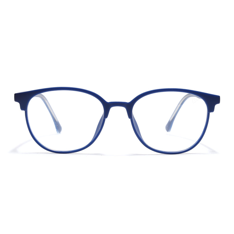 Voyage Blue Round Eyeglasses for Men & Women (28810FMG7586)