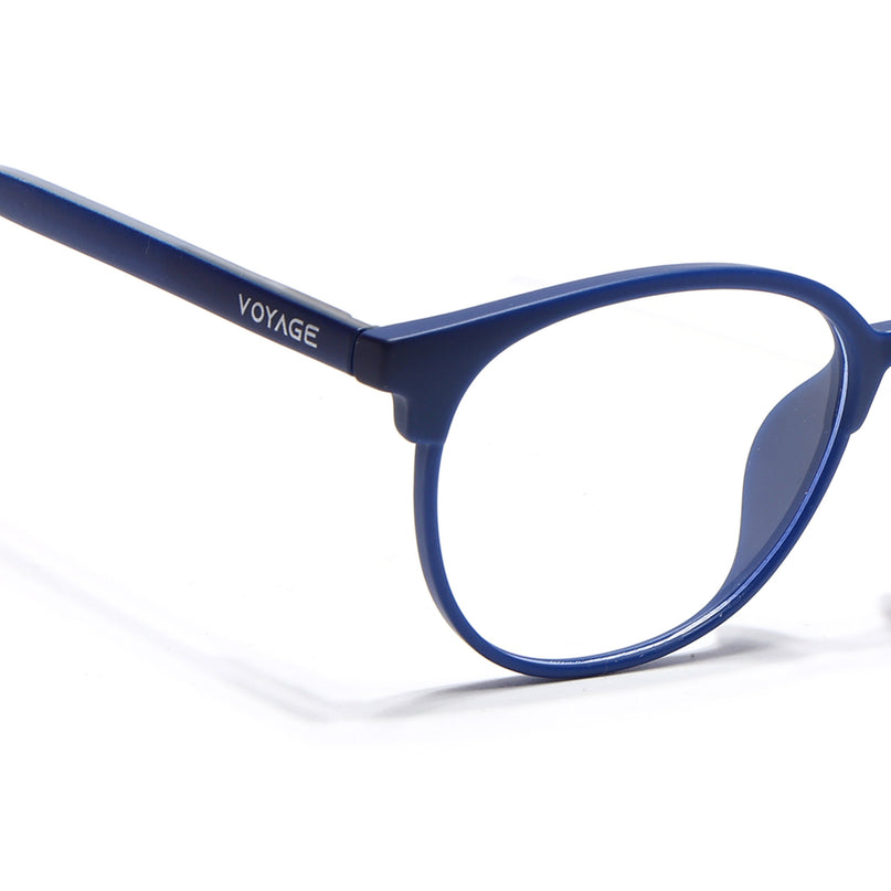 Voyage Blue Round Eyeglasses for Men & Women (28810FMG7586)