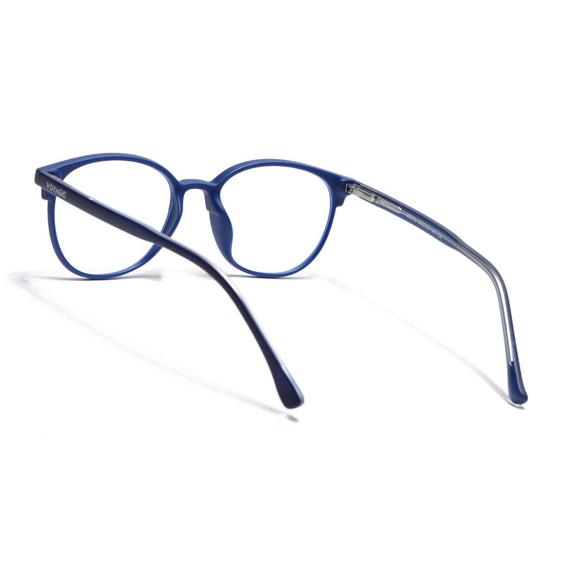 Voyage Blue Round Eyeglasses for Men & Women (28810FMG7586)