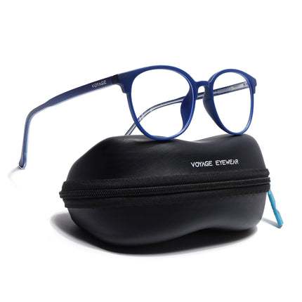 Voyage Blue Round Eyeglasses for Men & Women (28810FMG7586)