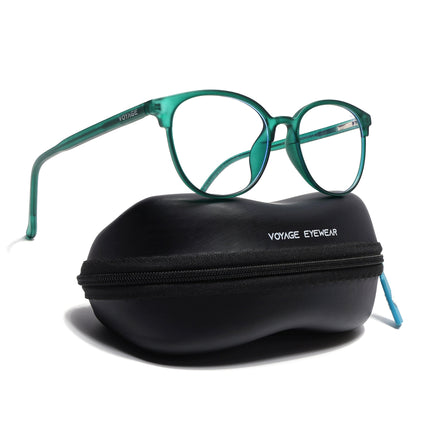 Voyage Green Round Eyeglasses for Men & Women (28810FMG7587)