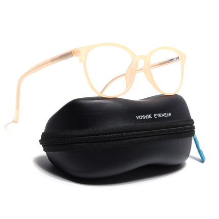Voyage Peach Round Eyeglasses for Men & Women (28810FMG7588)