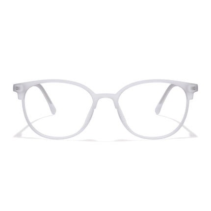Voyage Thin Matt Transparent Oval Eyeglasses for Men & Women - MG6528-C2