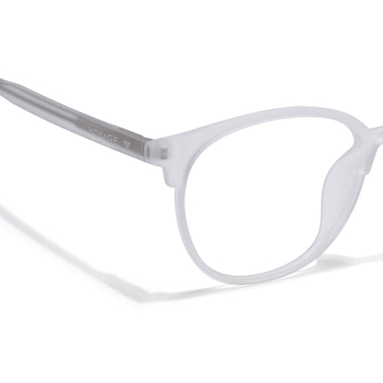Voyage Thin Matt Transparent Oval Eyeglasses for Men & Women - MG6528-C2