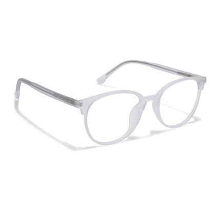 Voyage Thin Matt Transparent Oval Eyeglasses for Men & Women - MG6528-C2