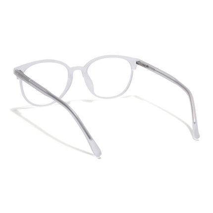 Voyage Thin Matt Transparent Oval Eyeglasses for Men & Women - MG6528-C2