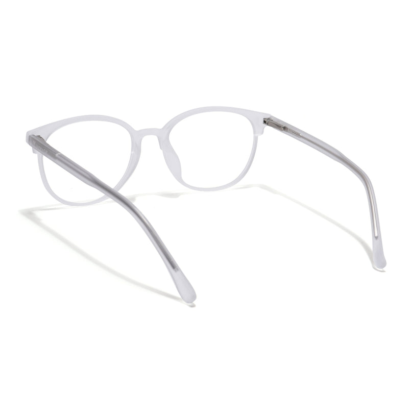 Voyage Thin Matt Transparent Oval Eyeglasses for Men & Women - MG6528-C2