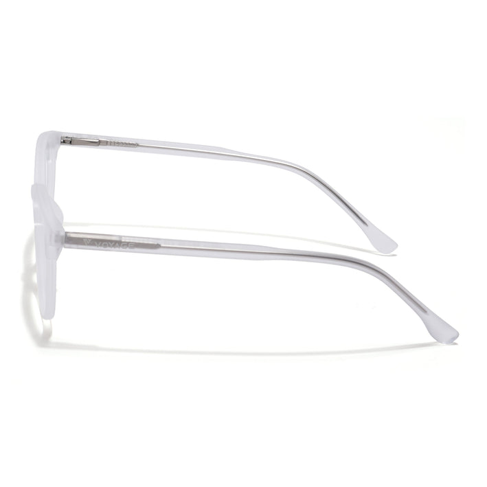 Voyage Thin Matt Transparent Oval Eyeglasses for Men & Women - MG6528-C2