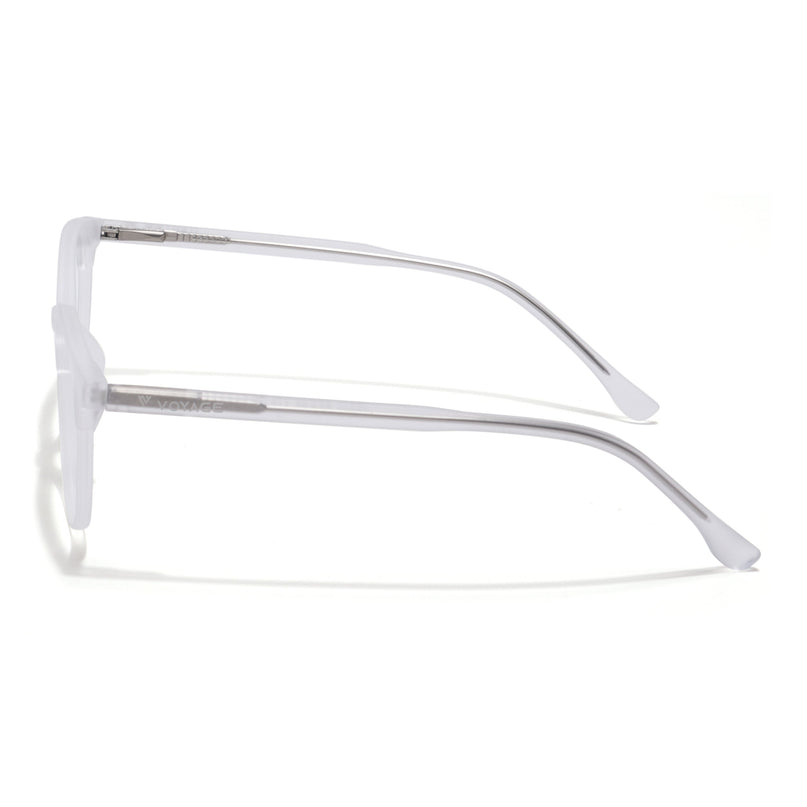 Voyage Thin Matt Transparent Oval Eyeglasses for Men & Women - MG6528-C2