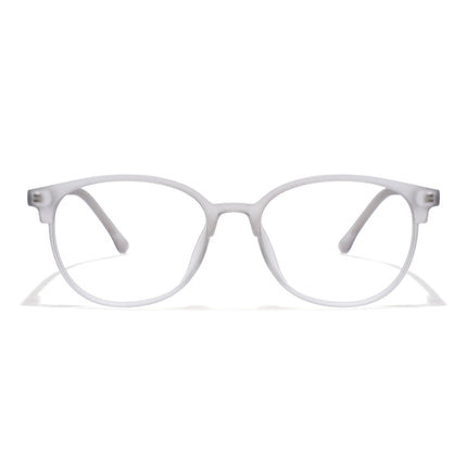 Voyage Thin Light Grey Oval Eyeglasses for Men & Women - MG6529-C3