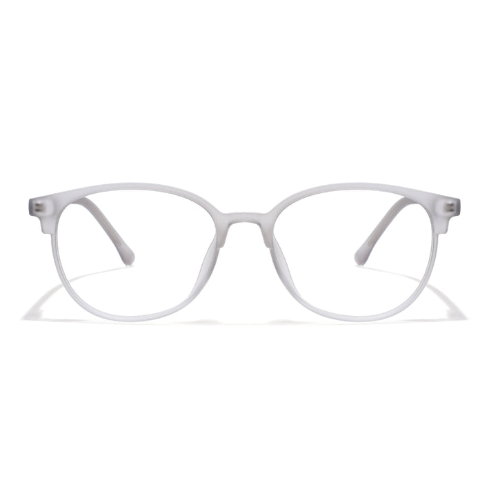 Voyage Thin Light Grey Oval Eyeglasses for Men & Women - MG6529-C3