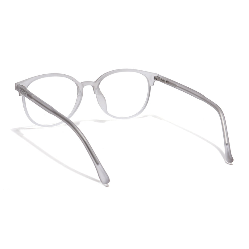 Voyage Thin Light Grey Oval Eyeglasses for Men & Women - MG6529-C3