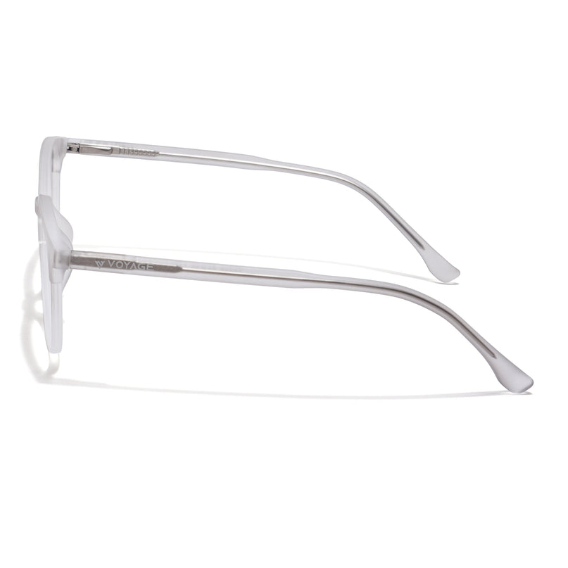 Voyage Thin Light Grey Oval Eyeglasses for Men & Women - MG6529-C3
