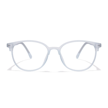 Voyage Thin Light Blue Oval Eyeglasses for Men & Women - MG6530-C4