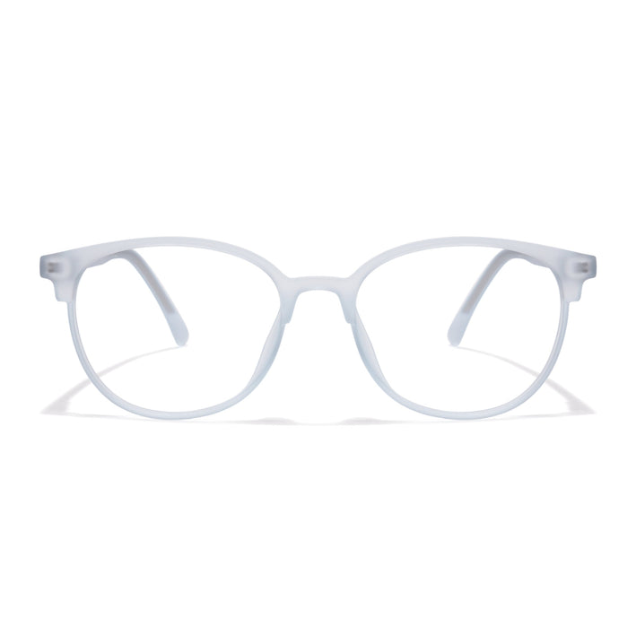 Voyage Thin Light Blue Oval Eyeglasses for Men & Women - MG6530-C4