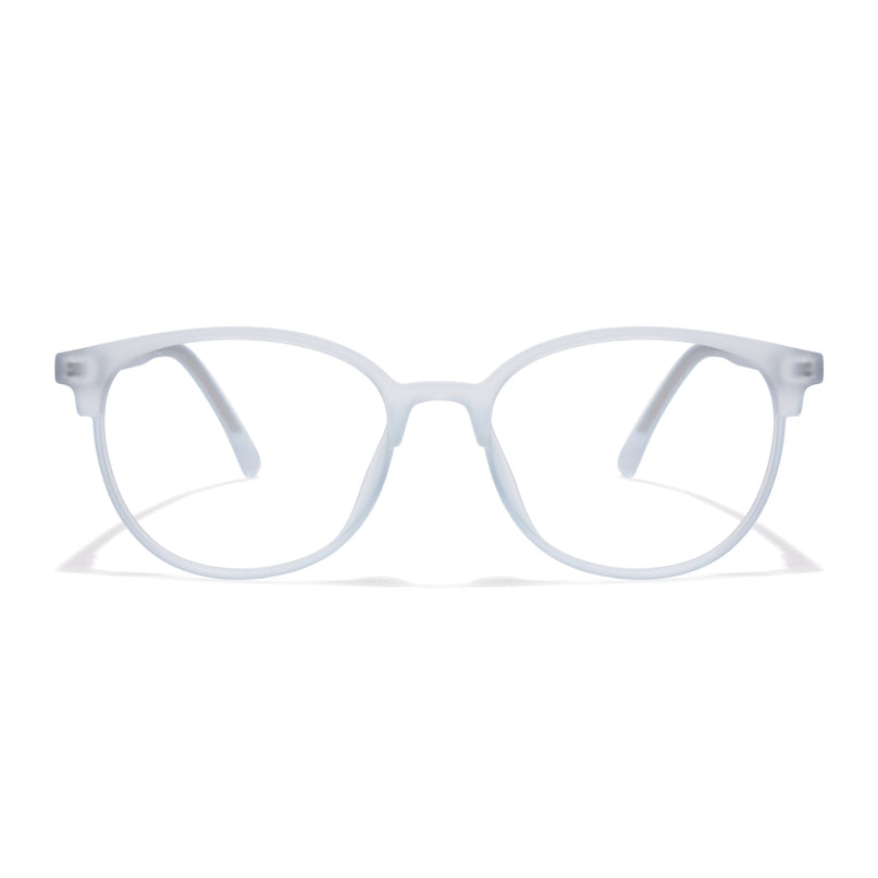 Voyage Thin Light Blue Oval Eyeglasses for Men & Women - MG6530-C4