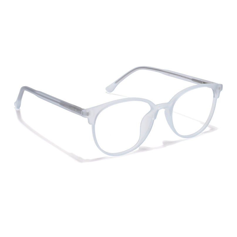 Voyage Thin Light Blue Oval Eyeglasses for Men & Women - MG6530-C4