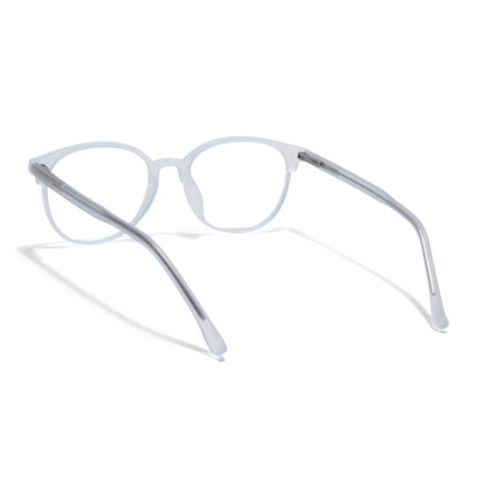 Voyage Thin Light Blue Oval Eyeglasses for Men & Women - MG6530-C4