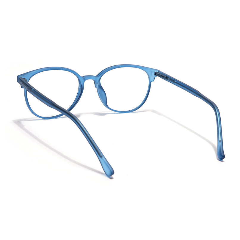 Voyage Thin Navy Blue Oval Eyeglasses for Men & Women - MG6531-C5