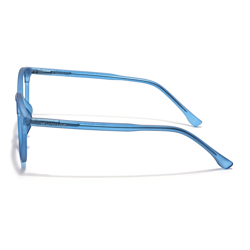 Voyage Thin Navy Blue Oval Eyeglasses for Men & Women - MG6531-C5