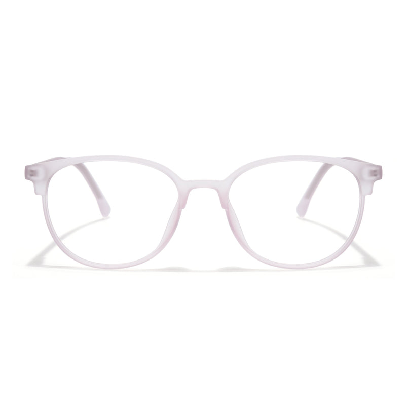Voyage Thin Light Pink Oval Eyeglasses for Men & Women - MG6534-C8