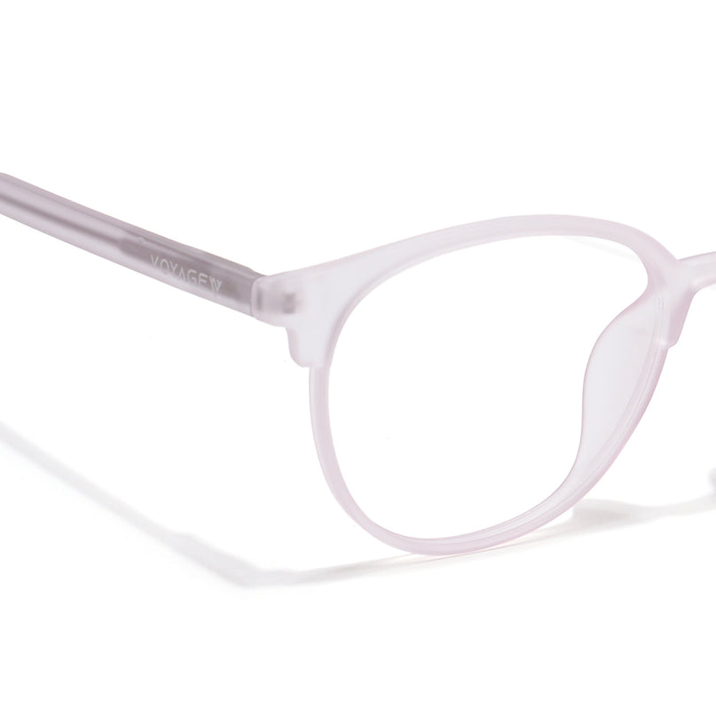 Voyage Thin Light Pink Oval Eyeglasses for Men & Women - MG6534-C8