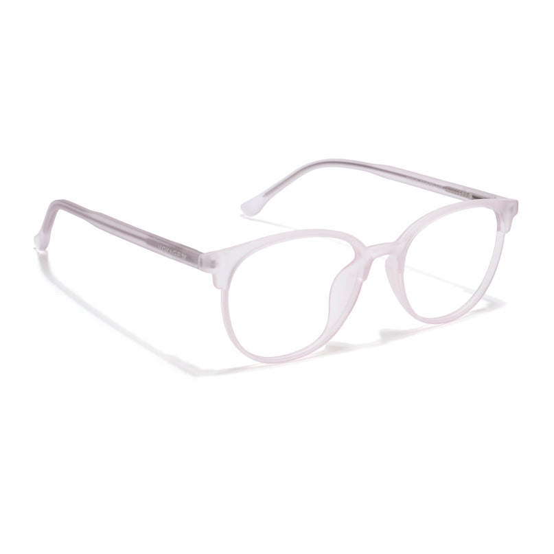 Voyage Thin Light Pink Oval Eyeglasses for Men & Women - MG6534-C8