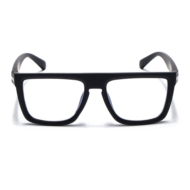 Eyejack Black Square Eyeglasses for Men & Women (2901FCL2081-C1)