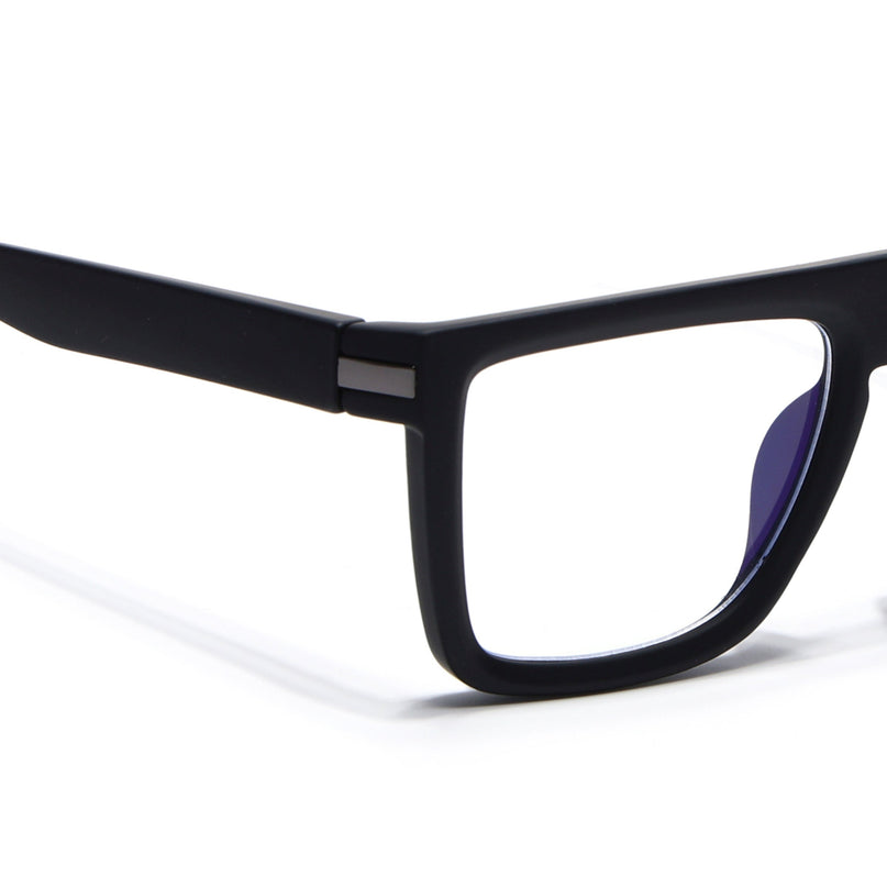 Eyejack Black Square Eyeglasses for Men & Women (2901FCL2081-C1)
