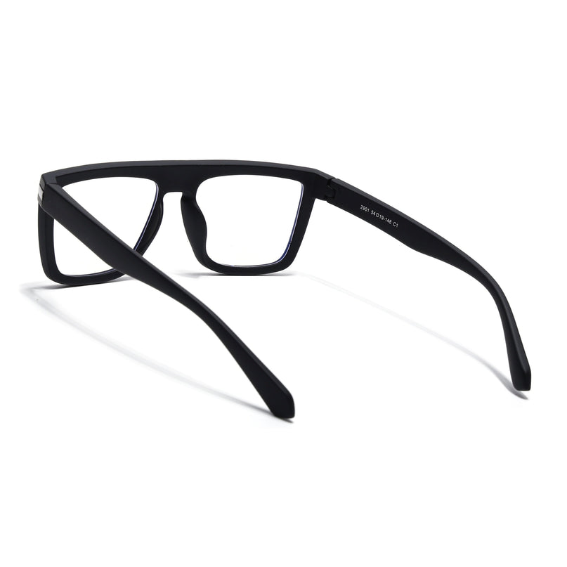 Eyejack Black Square Eyeglasses for Men & Women (2901FCL2081-C1)