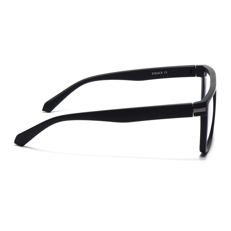 Eyejack Black Square Eyeglasses for Men & Women (2901FCL2081-C1)