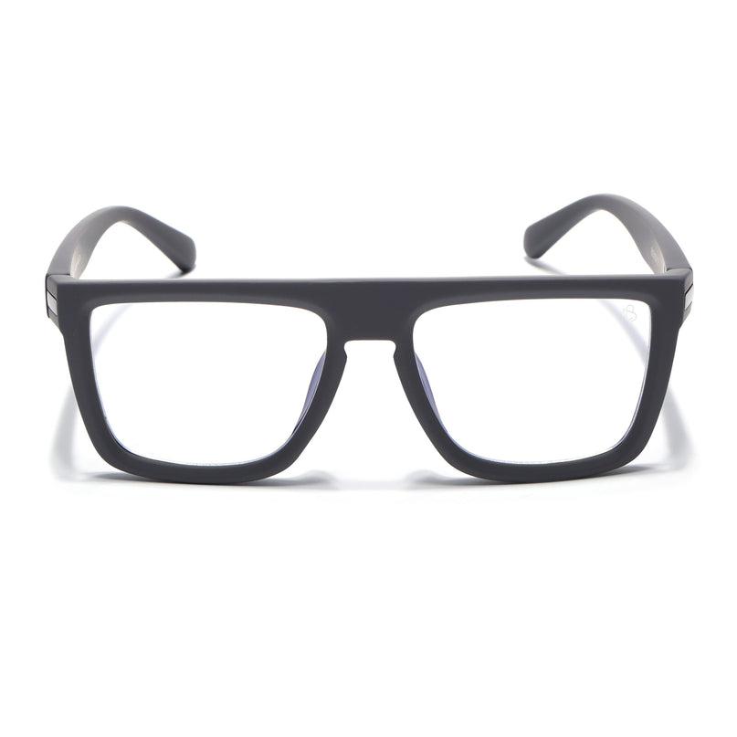 Eyejack Grey Square Eyeglasses for Men & Women (2901FCL2082-C2)