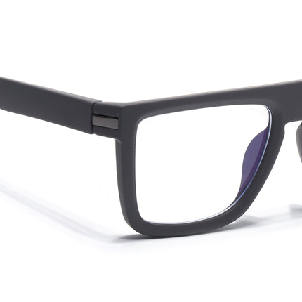Eyejack Grey Square Eyeglasses for Men & Women (2901FCL2082-C2)