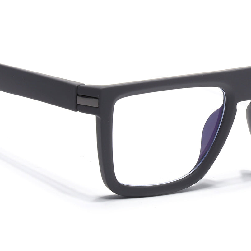 Eyejack Grey Square Eyeglasses for Men & Women (2901FCL2082-C2)