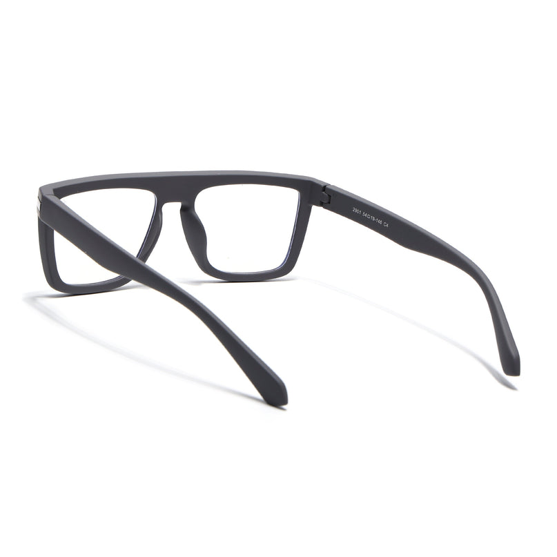 Eyejack Grey Square Eyeglasses for Men & Women (2901FCL2082-C2)