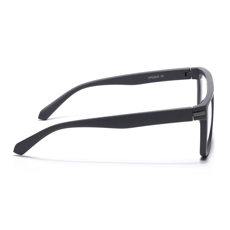 Eyejack Grey Square Eyeglasses for Men & Women (2901FCL2082-C2)