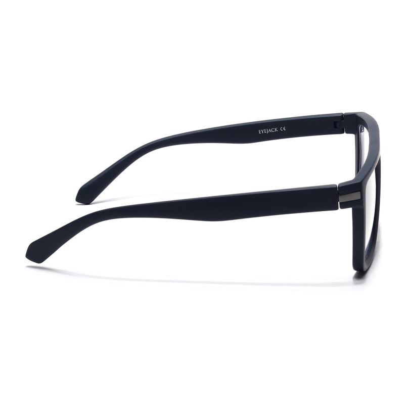 Eyejack Navy Blue Square Eyeglasses for Men & Women (2901FCL2083-C3)