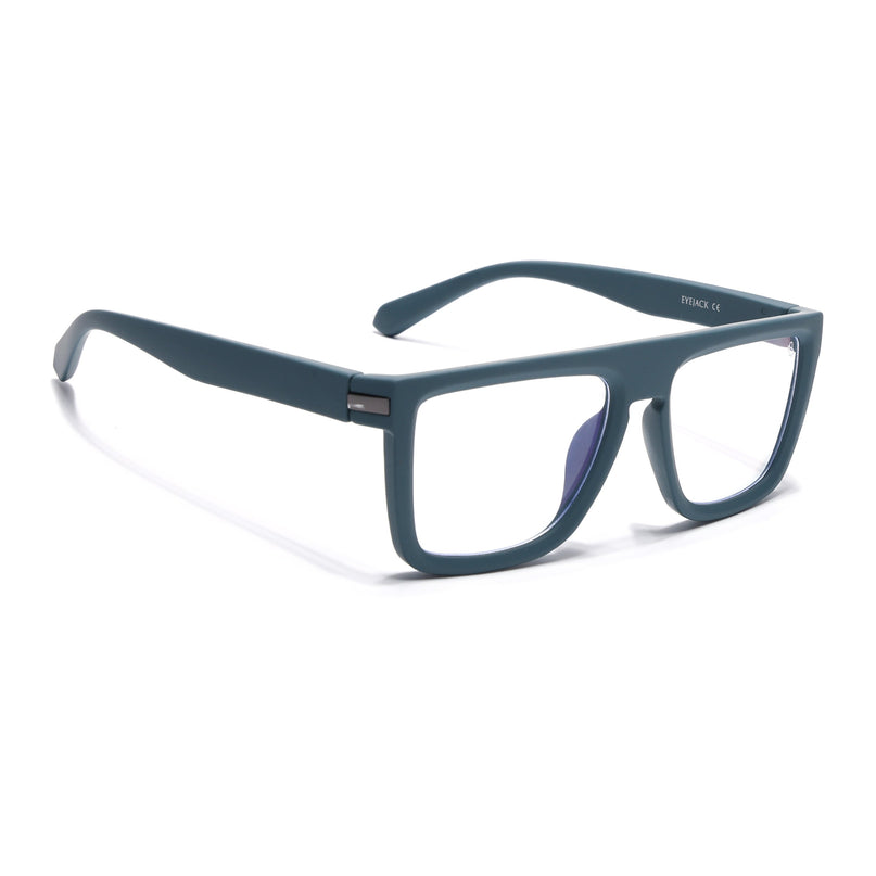 Eyejack Blue Square Eyeglasses for Men & Women (2901FCL2084-C4)