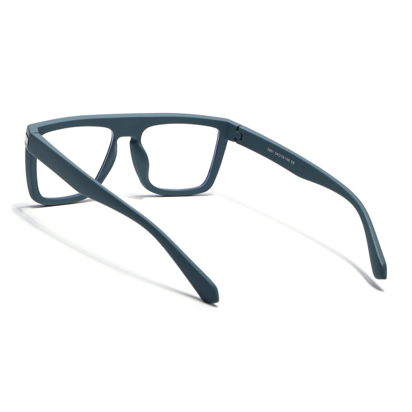 Eyejack Blue Square Eyeglasses for Men & Women (2901FCL2084-C4)