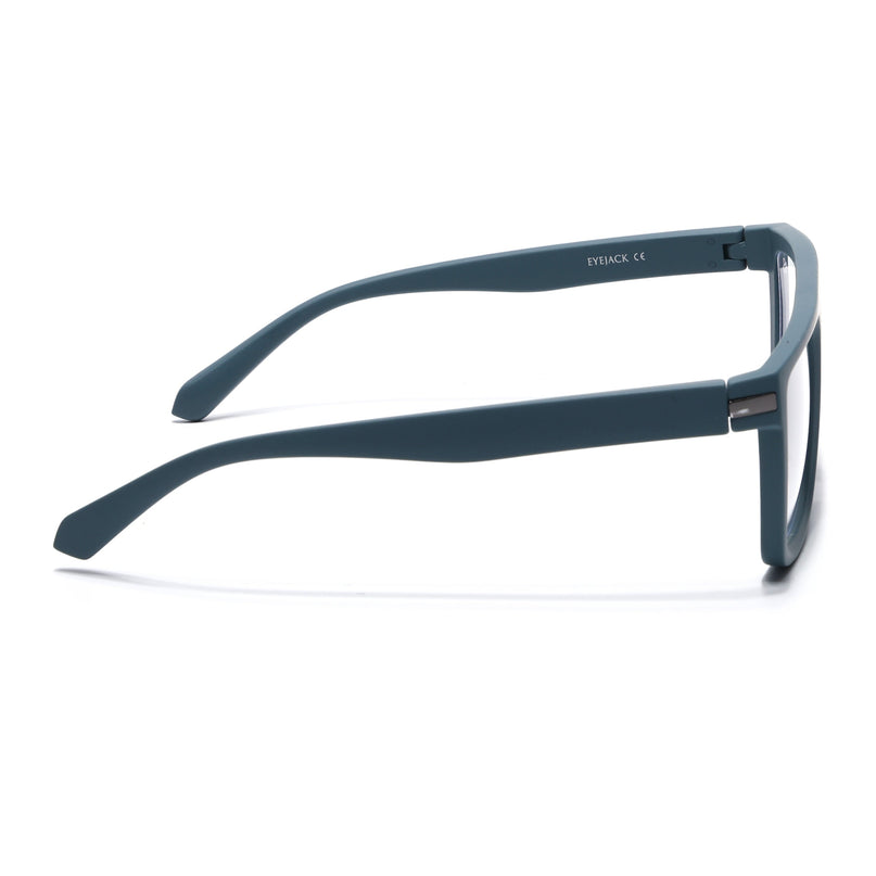 Eyejack Blue Square Eyeglasses for Men & Women (2901FCL2084-C4)