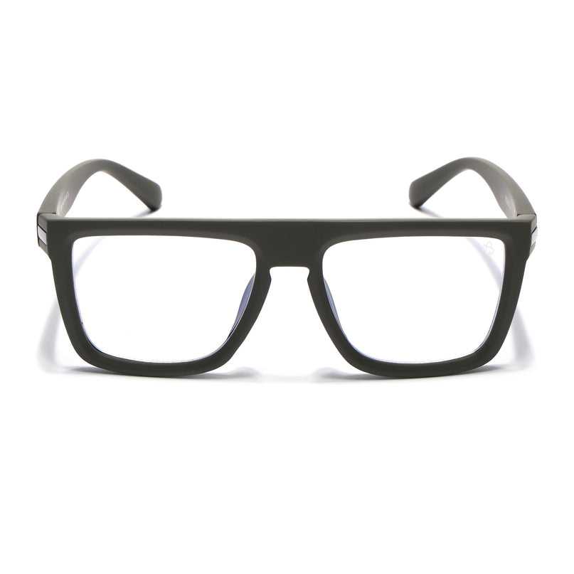 Eyejack Green Square Eyeglasses for Men & Women (2901FCL2085-C5)