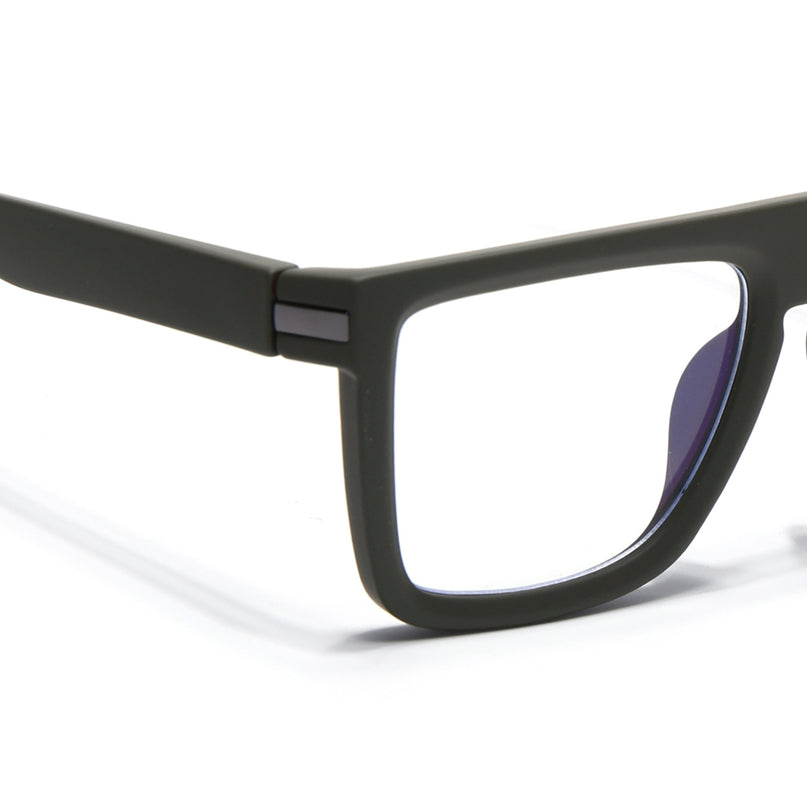 Eyejack Green Square Eyeglasses for Men & Women (2901FCL2085-C5)