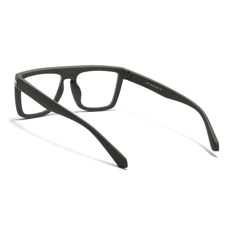 Eyejack Green Square Eyeglasses for Men & Women (2901FCL2085-C5)