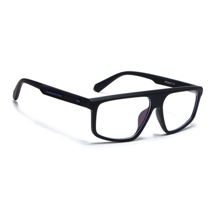 Eyejack Black Rectangle Eyeglasses for Men & Women (2902FCL2087-C1)