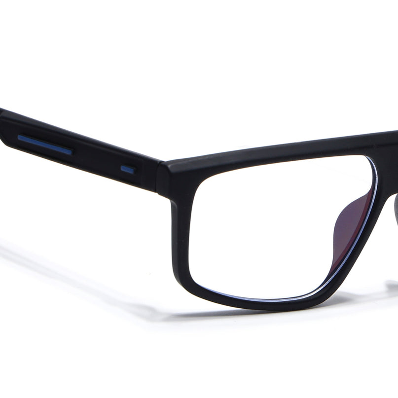 Eyejack Black Rectangle Eyeglasses for Men & Women (2902FCL2087-C1)