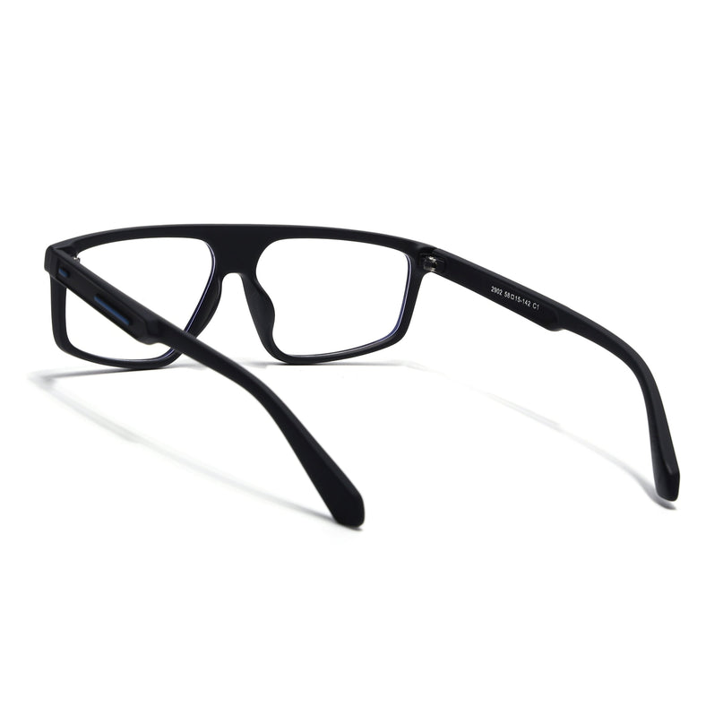 Eyejack Black Rectangle Eyeglasses for Men & Women (2902FCL2087-C1)