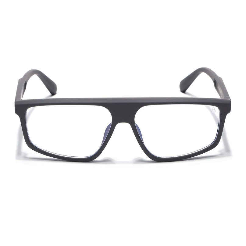 Eyejack Grey Rectangle Eyeglasses for Men & Women (2902FCL2088-C2)